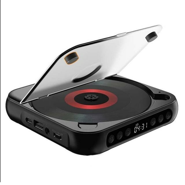 EIGTHTAIL New Arrivals! Portable Bluetooth-Compatible CD Player Home Rechargeable Compact CD Player Built-in HiFi Speakers with Timer and LCD Screen Display Supports CD/AUX/USB and Rep