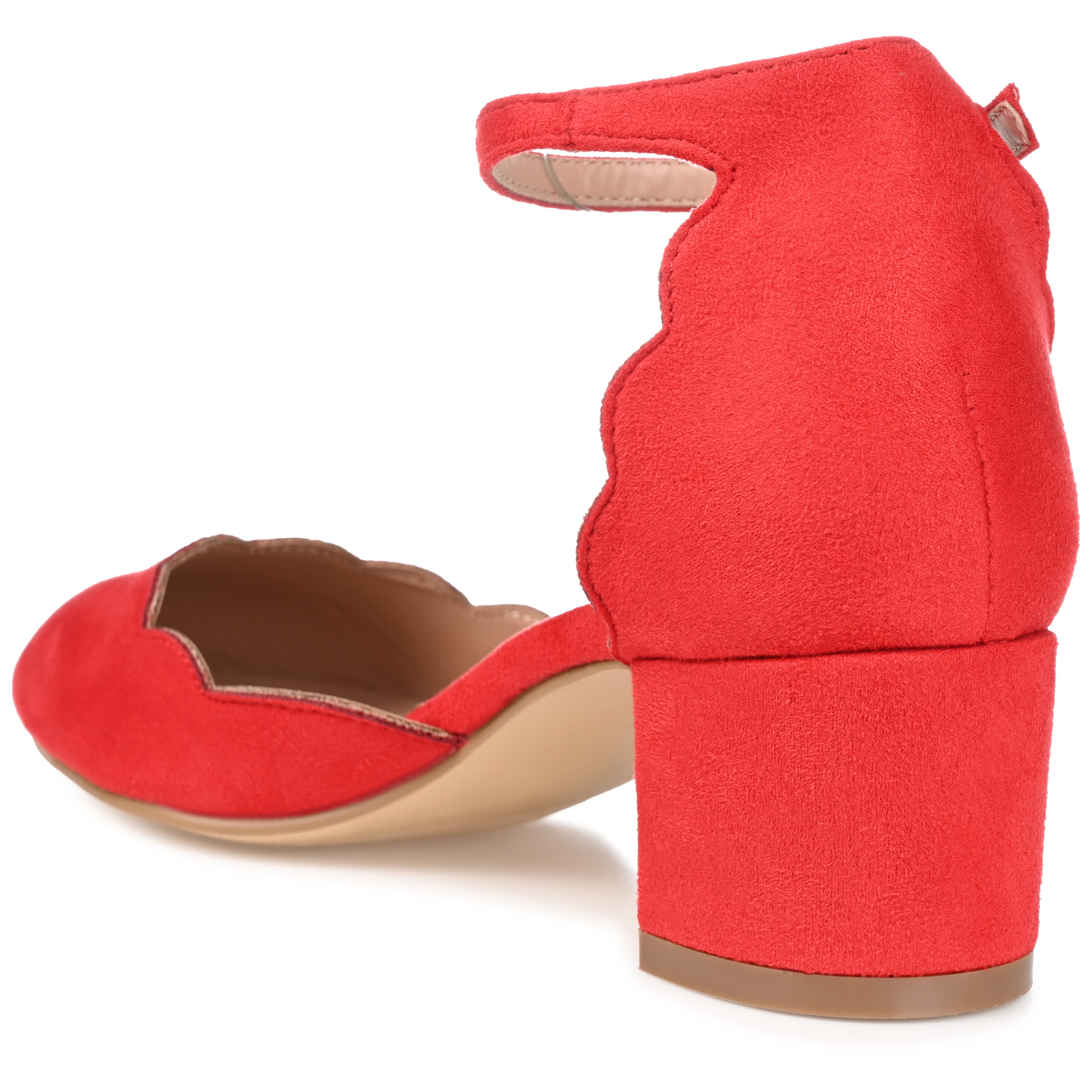 Journee Womens Edna Round Toe Low Block Heel Pumps, Widths Available