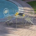 thumbnail image 2 of Alpine Corp KIY212A-WT Bistro Table & Chairs Set, White, 2 of 5