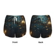 thumbnail image 5 of Lsque Magical Library Butterfly Night Printed Women's Running Shorts with Liner Pockets,Elastic Quick Dry Workout Athletic Gym Yoga Shorts,Womens High Waist Shorts-XX-Large, 5 of 9