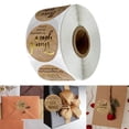 thumbnail image 3 of 500 pegatinas de agradecimiento para embalaje, sellos de papel, etiquetas para manualidades, 2,5/1 pulgada Kraft, 3 of 9