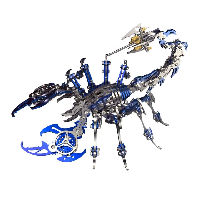 Aodebiao 3D Metal Puzzle DIY Scorpion Model Kit - Brain Teaser STEM Toy for Adults & Teens - Creative Challenge Building Set - Stainless Steel Construction - Educational Gift for Family Office Decor