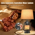 thumbnail image 3 of Rustic Farmhouse Style Touch Control Table Lamps Set of 2 with Night Light,1 USB Charging Ports, For Living Room Bedroom Home Office,Main light Bulb Include, ‎Black&Silver,22 * 12 * 12 Inch, 3 of 7