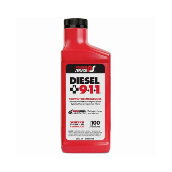 Power Service Diesel Additive Fuel Anti-Gel 8026 DIESEL 911; Use To Prevent Fuel Gelling/De-Ice Frozen Fuel-Filters; 26 Ounce Bottle; Single