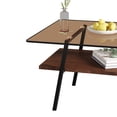 thumbnail image 6 of Glass Coffee Table, Accent Modern Tempered Glass Side Table Storage Shelf, for Living Room Home Classy Furniture Office Decor, 38.58""L x 22.84""W x 16.73""H, 6 of 11