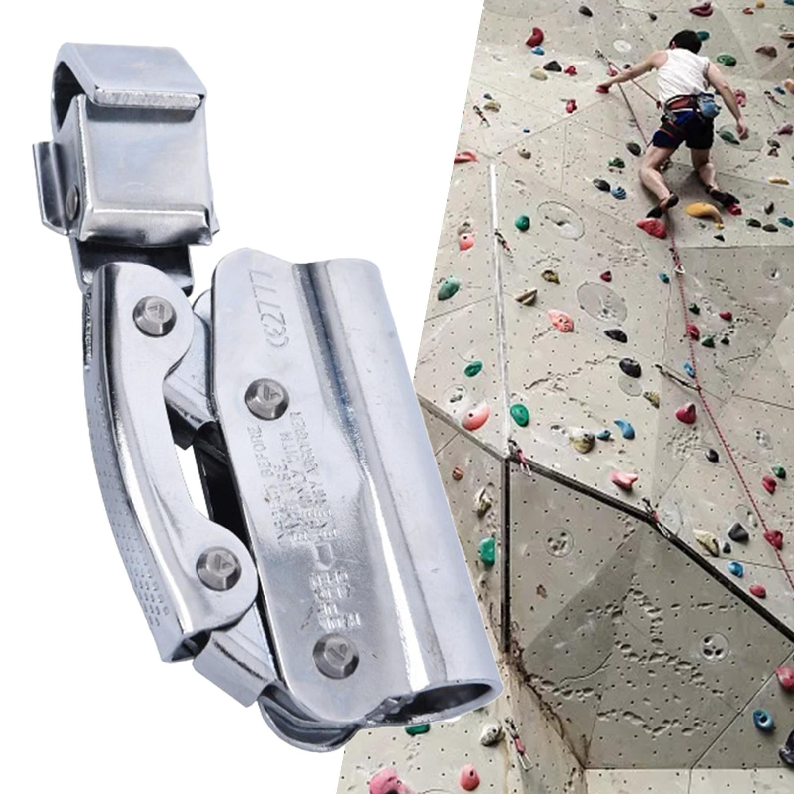 figatia Alloy Steel Strong Bearing Arrest Rope Grab, Climbing Rope Grab for Aerial Work, Rappelling Gear Equipment Mountaineering Swivel Hook