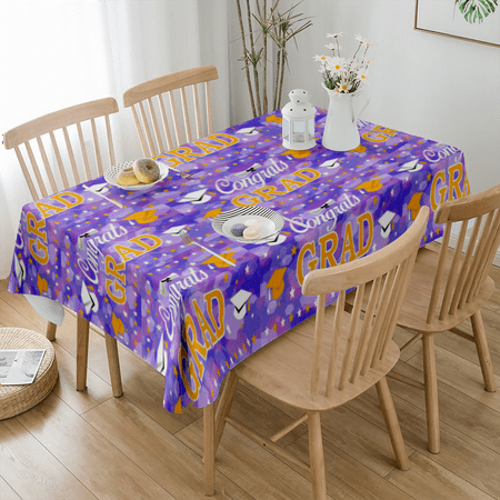 

Graduation Tablecloths Large Size Tablecover for Graduation Party Decorations 2023 Graduation Party Supplies(#75 L-59x84 )