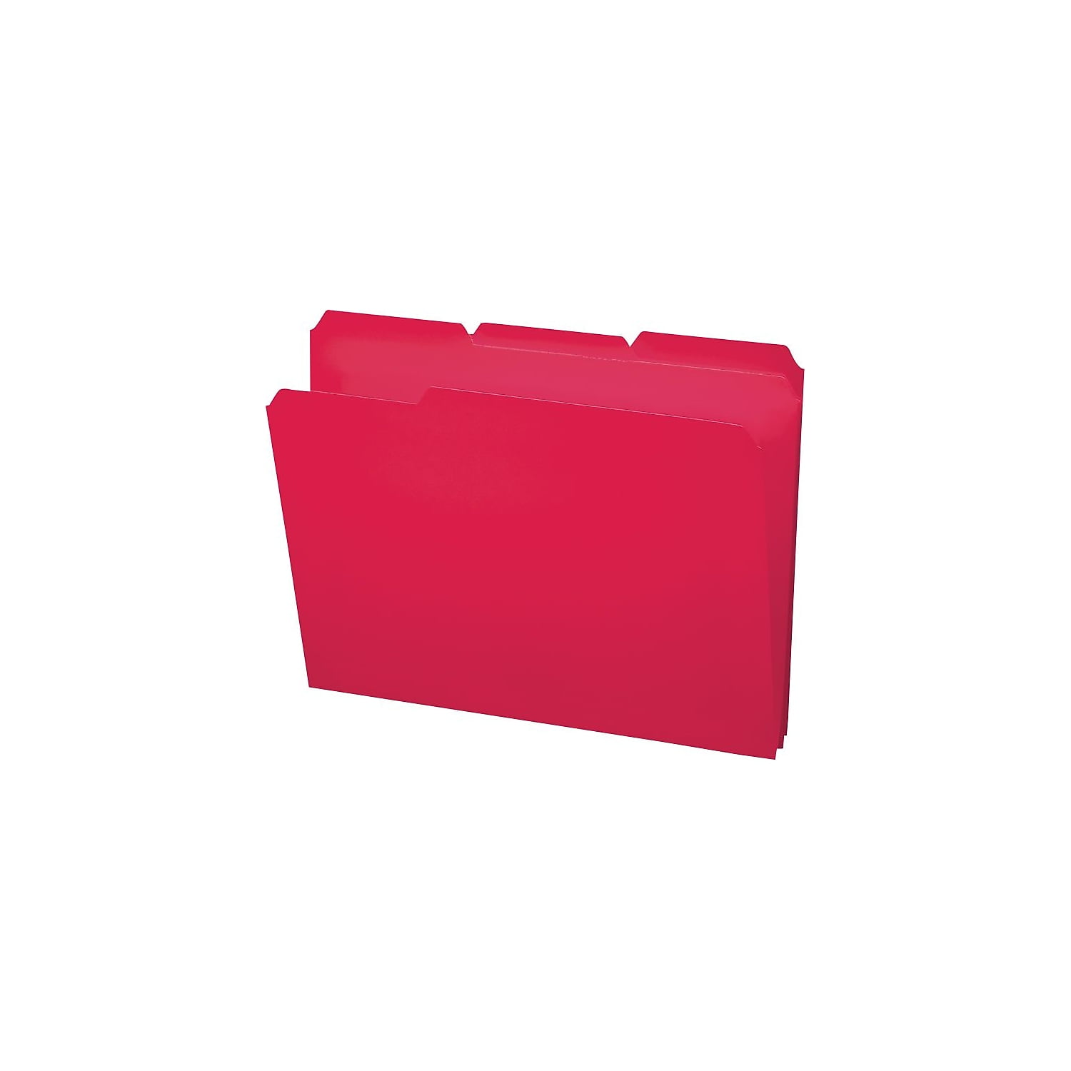 Smead 10501 Waterproof Poly File Folders, 1/3 Cut Top Tab, Letter, Red, 24/Box