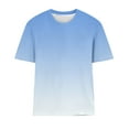 thumbnail image 5 of Plus Size Tops for Women Short Sleeve Out Round Neck T Shirts, 5 of 5