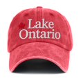 thumbnail image 2 of Lake Ontario Baseball Hat Unisex Adjustable Dad Cap Classic Embroidered Lettering Cotton Sun Hat Great Lakes Casual Outdoor Headwear, 2 of 6