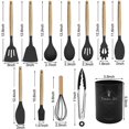 thumbnail image 3 of 12 pcs Non-stick Kitchen Utensil Set Silicone Cooking Spatula Kitchen Accessories pink, 3 of 5