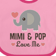 thumbnail image 4 of Inktastic Mimi and Pop Love Me Grandchild Boys or Girls Baby Bib, 4 of 4