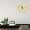 thumbnail image 5 of DIY Large 3D Modern Wall Clock, Frameless and Non-Ticking for Living Room, Golden, 5 of 8