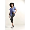 thumbnail image 5 of Expert Brand USA-Made Women's MoCA Cotton Blend Front Tie T-Shirt, Periwinkle, Small, 5 of 9