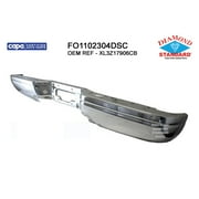 REAR STEP BUMPER FACE BAR; CHROME; FITS STYLESIDE MODELS; WITHOUT PARK