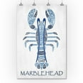 thumbnail image 2 of Marblehead, Massachusetts, Blue Lobster, Typography (36x54 Giclee Gallery Art Print, Vivid Textured Wall Decor), 2 of 3