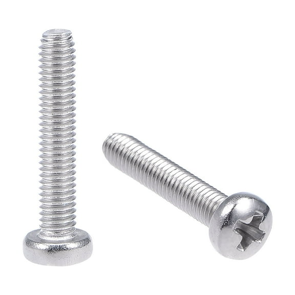 Unique Bargains M3x16mm Machine Screws Pan Phillips Head Screw Fasteners Bolts 30Pcs