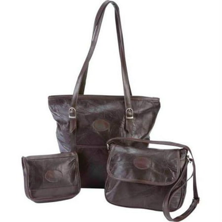 Embassy Italian Stone Design 3pc Genuine Leather Purse Set