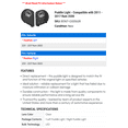 thumbnail image 2 of Puddle Light - Compatible with 2011 - 2017 Ram 3500 2012 2013 2014 2015 2016, 2 of 2
