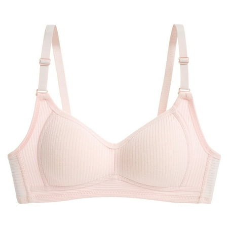 Levmjia Sheer Bras For Women Wireless Comfort Bra Cotton Adjustable Straps Yoga Sports Everyday T-Shirt 32-40B/C/D Black Beige Light Pink 1-Pack Breathable Sleep-Friendly Design
