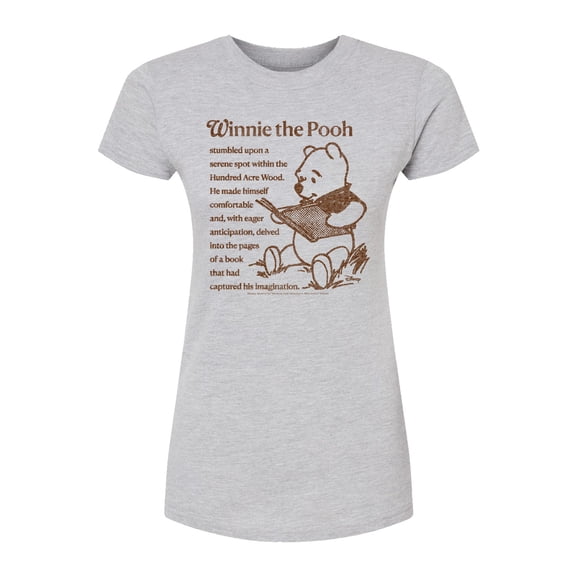 Winnie The Pooh - Pooh Book - Juniors Fitted Graphic T-Shirt