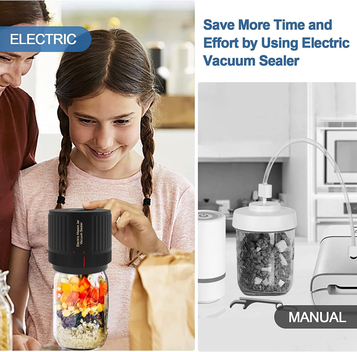 AARTVARK TEES Electric Mason Jar Vacuum Sealer Kit, Black photo 5