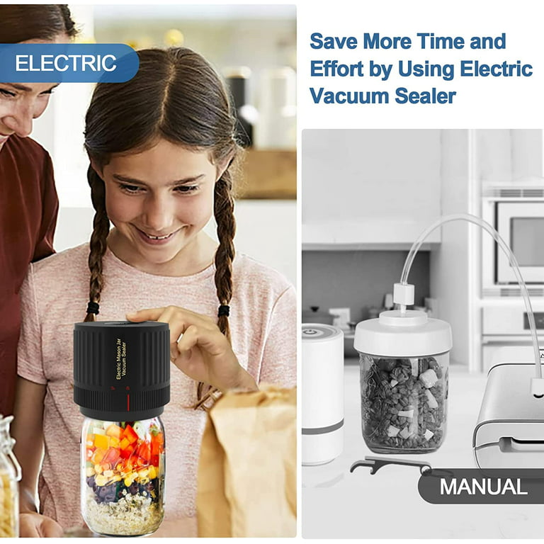 Mason Jar Vacuum Sealer,Vacuum Sealer for Jars Compatible with Foodsaver Vacuum Sealer Machine,Jar Sealer Kit for Wide-Mouth & Regular-Mouth Mason