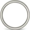 thumbnail image 2 of Titanium Brushed & Polished Concave 6mm Beveled Edge Band (Size 9.5) Made In China tb46-9.5, 2 of 5