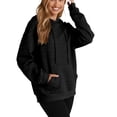 thumbnail image 2 of MLDRA Womens Sweatshirts Hoodies Waffle Grid Pullover Top Long Sleeve with Pocket Clothes, 2 of 6