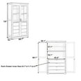 thumbnail image 7 of 75" Kitchen Pantry Cabinet with Storage, Freestanding Kitchen Cabinet with 4 Drawers,2 Doors and Open Shelf, Farmhouse Wood Cupboard for Dining Room, Living Room, Blue, 7 of 7