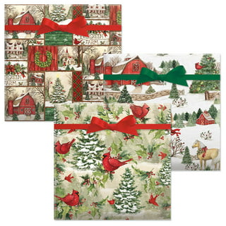 Christmas Forest Green Wrapping Paper-X5469B