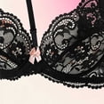 thumbnail image 5 of Iugvhana Women's Lace Bras Push-Up No Underwire Bra Wireless Adjustable Strap Lifting Up Bras Full Coverage Breathable Everyday Bra Black M, 5 of 5