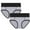 Gray, variant on Scyoekwg Womens Underwear Cotton Patchwork Stretchy Comfort Seamless Hip Lifting Mid Waisted Underwear Ladies Underpants Hipster Panties Pack of 2(Black,XXL)