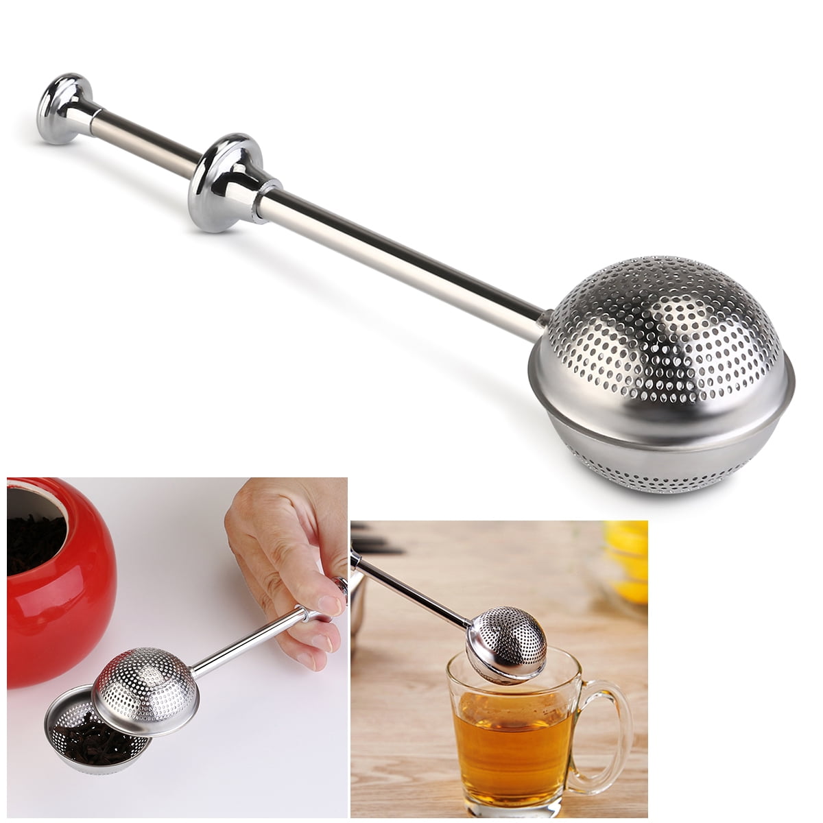 Stainless Steel  Herb Mesh Filter Spoon Lightweight Tea Infuser Ball Shape