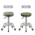 thumbnail image 5 of Round Bar Stool Seat Covers, Bright sunflowers jug buffalo check plaid Elastic Round Chair Cover Stool Seat Slipcover Bar Stool Cushions Round Pad for 12-14 inch, 5 of 7