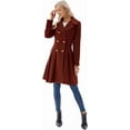 thumbnail image 4 of Women's Double-Breasted Pea Coat - Lapel Collar, A-Line Cut, with Pockets & Lining, 4 of 6