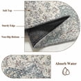 thumbnail image 6 of Round Area Rug 3.3 Ft, Beige Boho Floral Washable Non-Slip Circle Carpet for Living Room/Bedroom, Medieval Vintage Ethnic Flower Abstract Low-Profile Small Kitchen Mats Collection Rugs for Indoor, 6 of 7