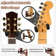 thumbnail image 4 of cyrico Guitar Wall Mount, 2 Pack Walnut Wood Guitar Holder with Guitar Picks, Rotatable Soft U-Shaped Guitar Wall Hanger for Acoustic, Electric Guitar, Bass, Banjo, Bass, 4 of 7
