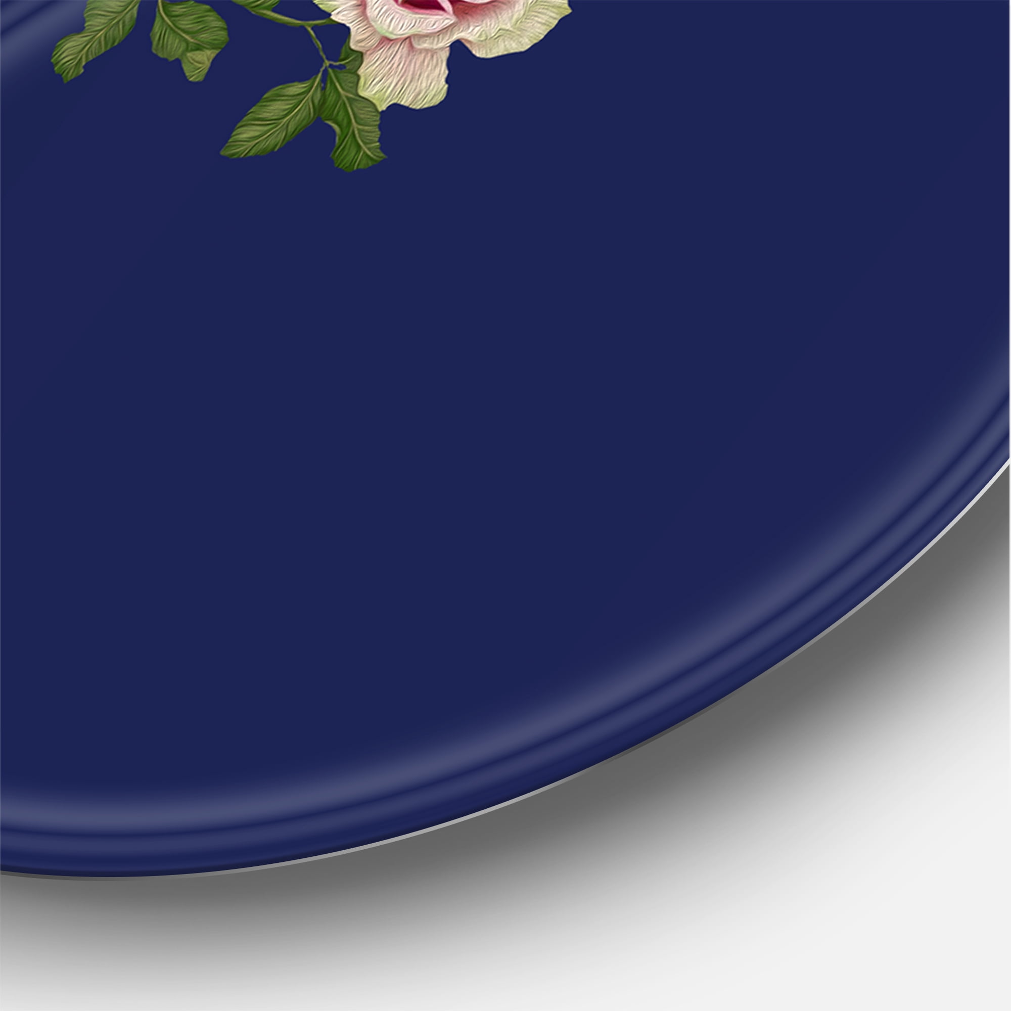 Designart 'Little Bird Sitting On Colourful Bouquet Of Wildflowers I' Traditional Circle Metal Wall Art 23x23 - Disc of 23