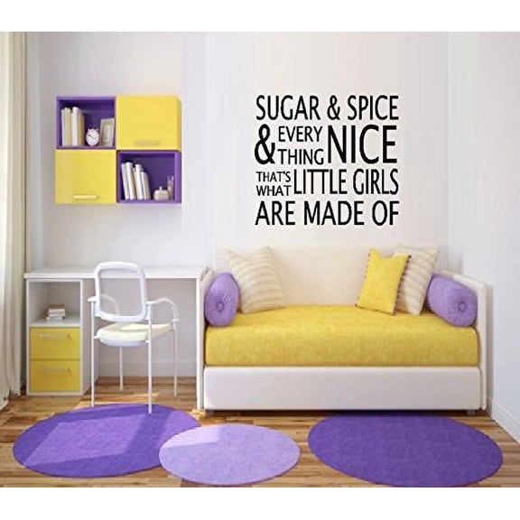 SUGAR AND SPICE AND EVERYTHING NICE ~ WALL DECAL, 12" X 13 5"