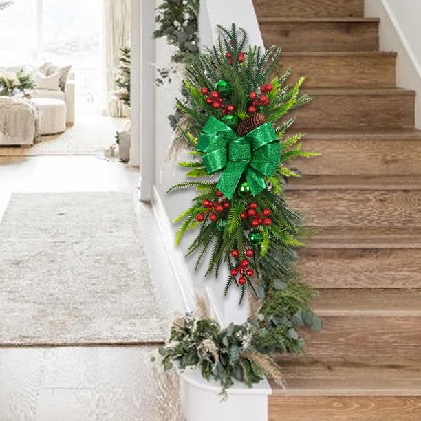 Guirnalda navideña artificial Macarena decoración para escaleras 30 cm x 60 cm