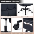 thumbnail image 5 of 5 Position Adjustable Armrest Criss Cross Chair Cat Scratch Leather Swivel Desk Chair with Side Pockets 330 LBS Weight Capacity, 5 of 10