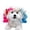 D, variant on Blonde Pigtail Pet Wigs for Dogs, Funny Twin Ponytail Hairpiece with Cute Blue Ribbons, 1 Count