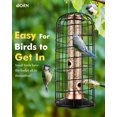 thumbnail image 4 of iBorn Squirrel Proof Bird Feeder Pigeon Proof Cage Bird Feeder for Outside with Squirrel, Pestoff Hanging Wild Bird Seed Feeder for Mix Seed Blends, Heavy Duty All Metal Copper 14 Inch, 4 of 8