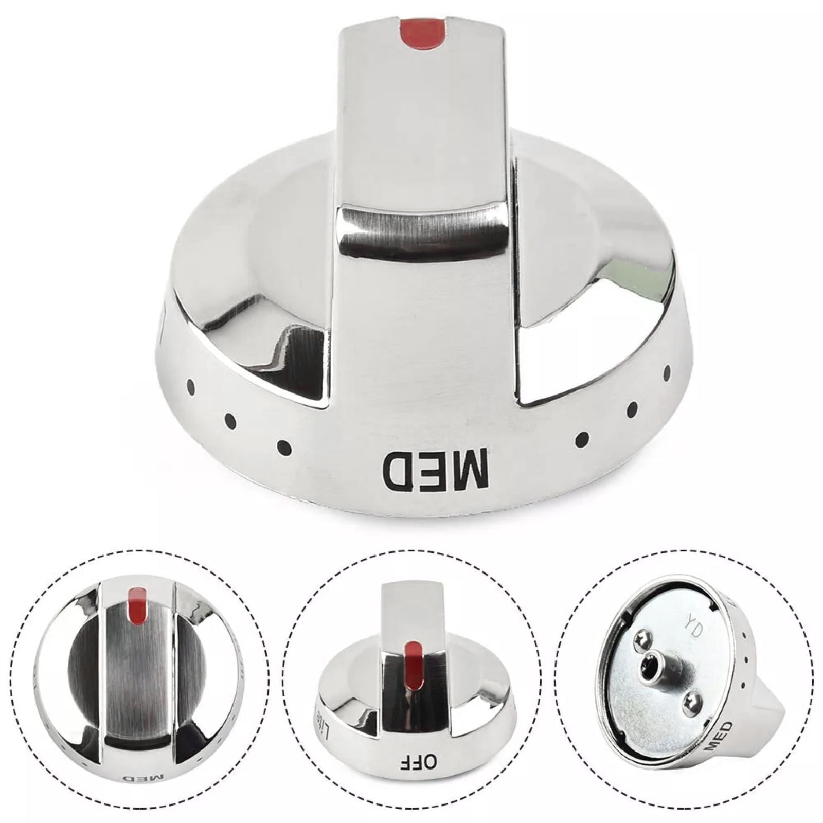 5Pcs Durable ABS Control Dial Knobs for Samsung Gas Stoves Easy Replacement for DG64-00473A