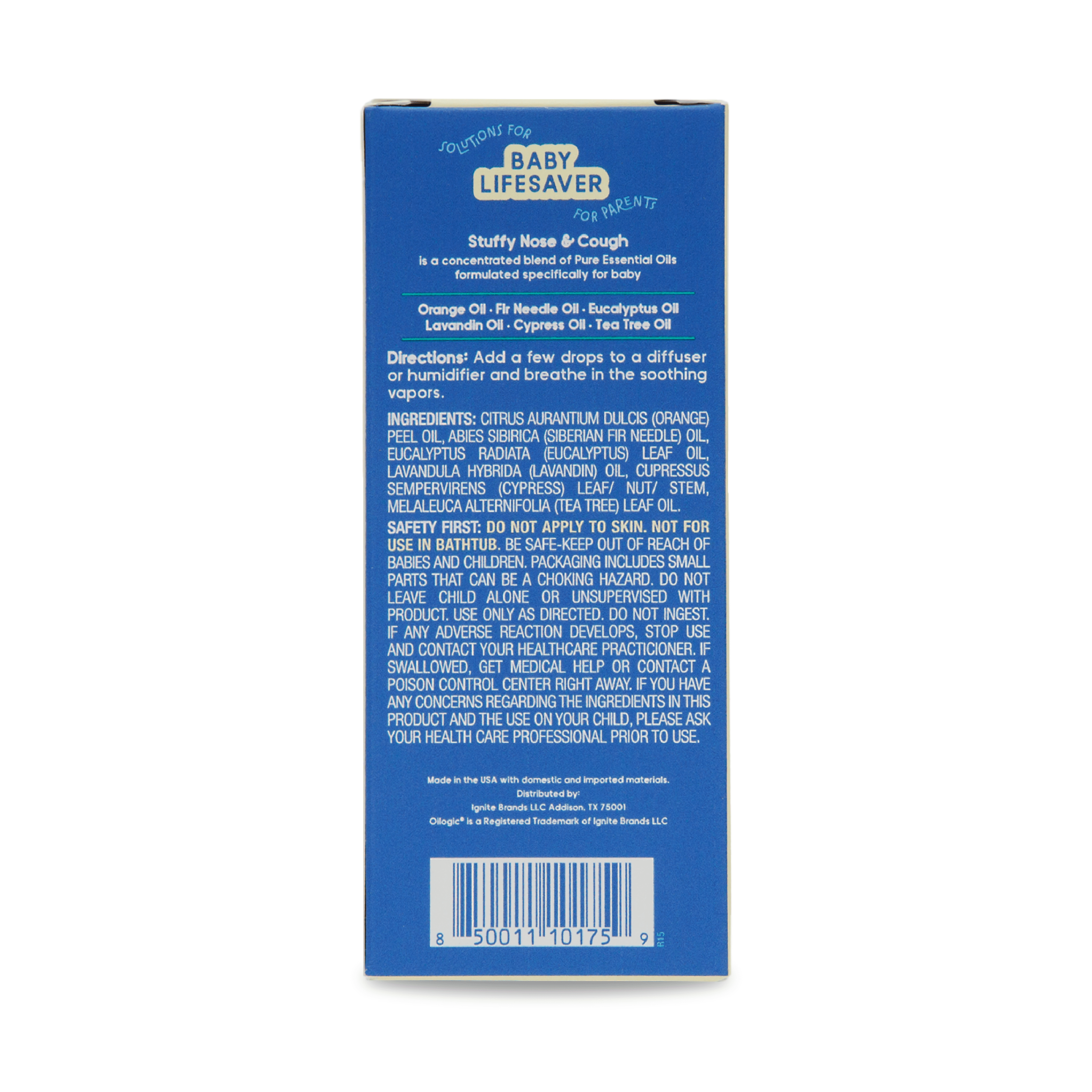 (6 pack) Oilogic Baby Stuffy Nose & Cough Essential Oil Vapor Drops