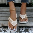 thumbnail image 4 of Orthopedic Sandals for Women Women's Sandals Comfortable Platform Wedge Heeled Flip Flops for Women with Arch Support Summer Casual Open Toe Wedge Sandals, 4 of 5