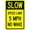 Warning Sign 4, variant on Slow Spanish Warning Sign - 8"x12" Security Safety Metal Sign, Bilingual Traffic Decor for Business Office Home Street Road