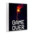 thumbnail image 4 of Pixel Volcano Game Over White Framed Giclee Art, design by Kim Allen, 4 of 9