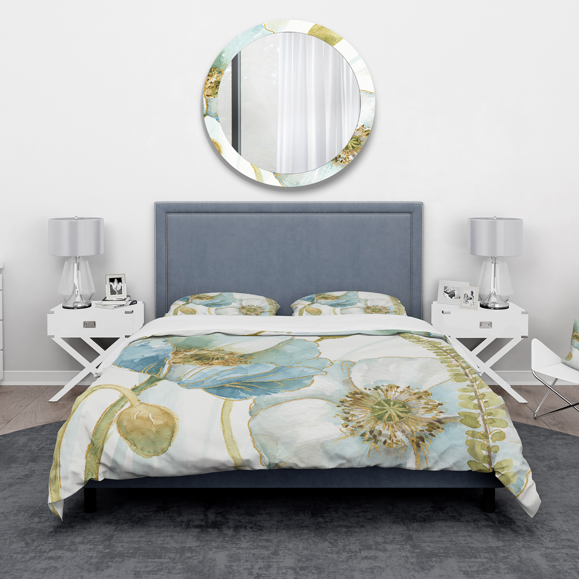 Designart 'My Greenhouse Cottage Flowers III' Cottage Duvet Cover Set
